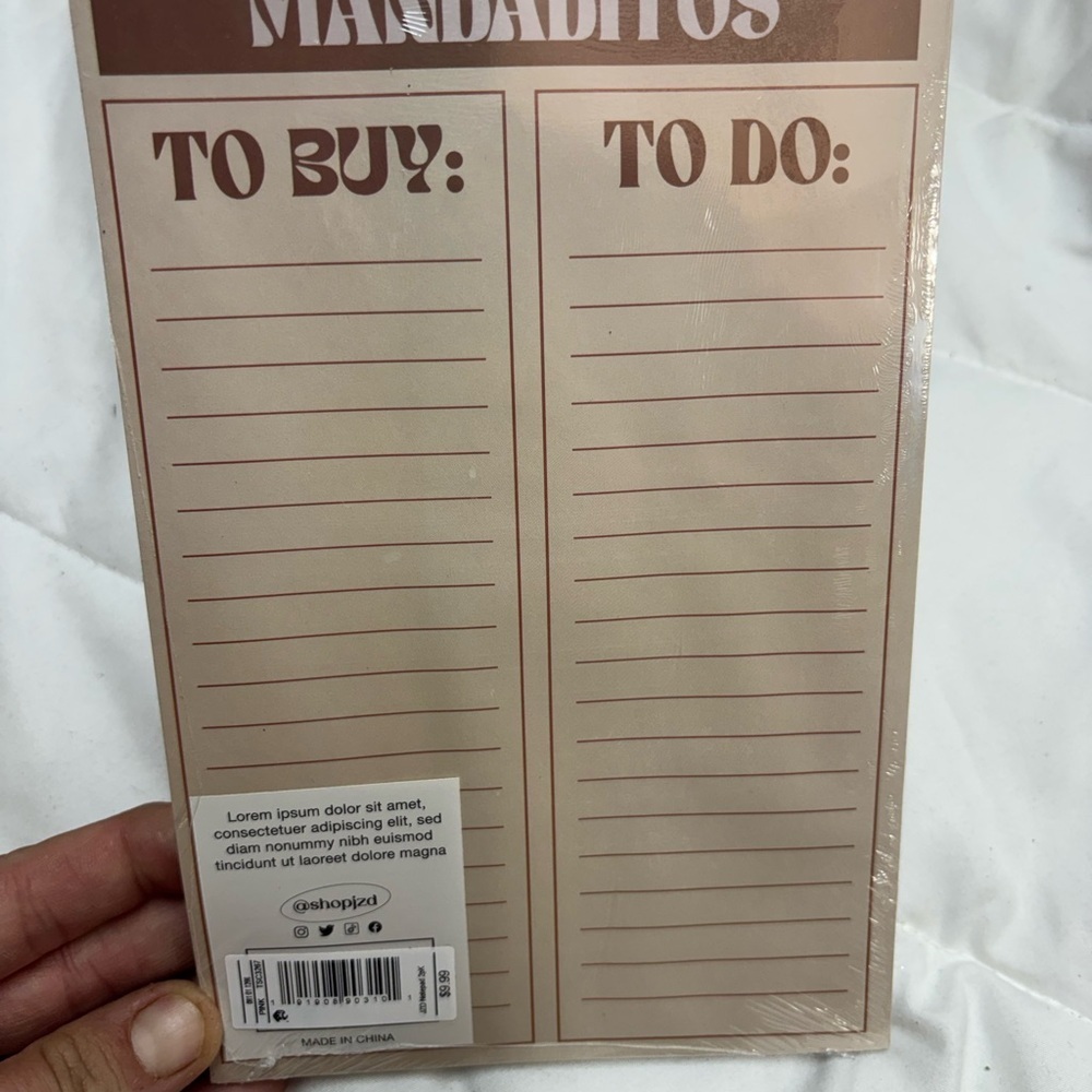 JZD Latino Heritage Spanish Language 2 Notepad Set Memo To Do Errands 5.5 x 8.5